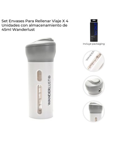 Set Envases Para Rellenar Viaje WANDERLUST