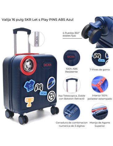 Valija 16 pulg SKR Let s Play PINS ABS SKORA
