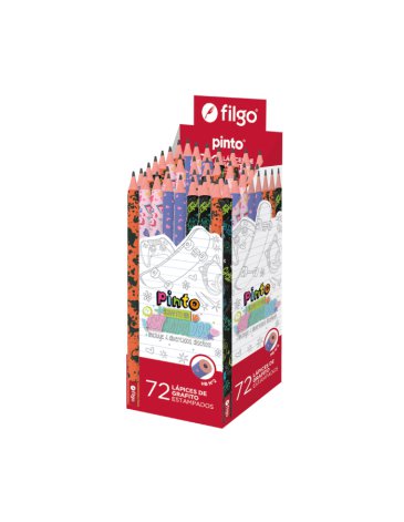 Lapiz grafito de resina PINTO HB/CAJA  X 72 UNIDADES FILGO