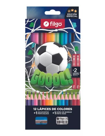 Venta por Mayor y Catalogo Lapices Colores de Resina / Estuche 12 + 2hb FILGO