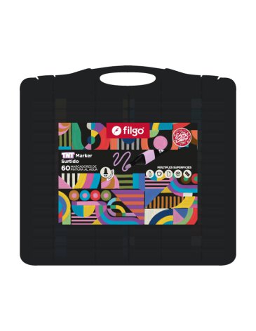 Marcador pintura al agua TNT MARKER / Estuche plastico x 60 FILGO