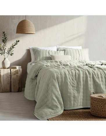 Kit Cover TAYRONA + fundas. Prewashed con matelaseado cosido · Queen - PALETTE