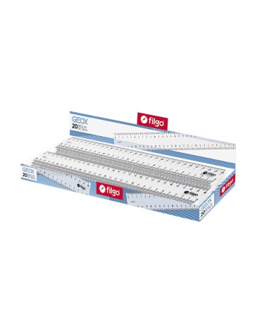 Regla rigida geox 30cm caja 20 unidades FILGO