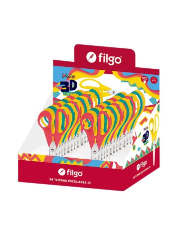 Tijera Escolar 3 D / x unidad FILGO