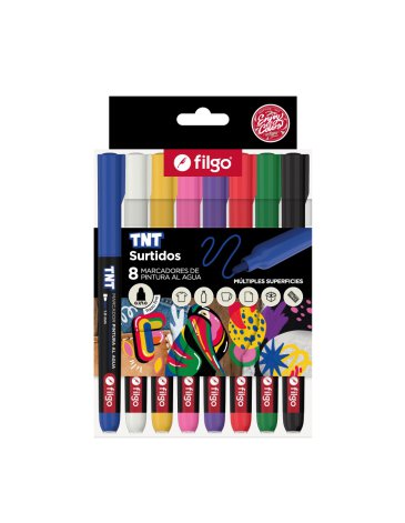 Marcador pintura al agua 1.0 Estuche x8 unidades FILGO