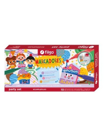 Venta por Mayor y Catalogo Party Set Marcador Pinto 2210 / Display 6 set x 10 FILGO