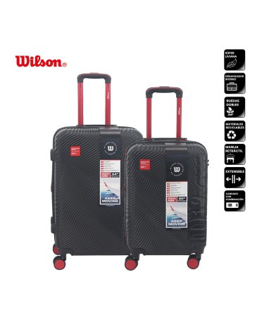 SET VALIJAS ABS NEGRO 20