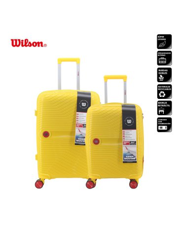 SET VALIJAS 20" 24" PP AMARILLO   Irrompible Viral WILSON