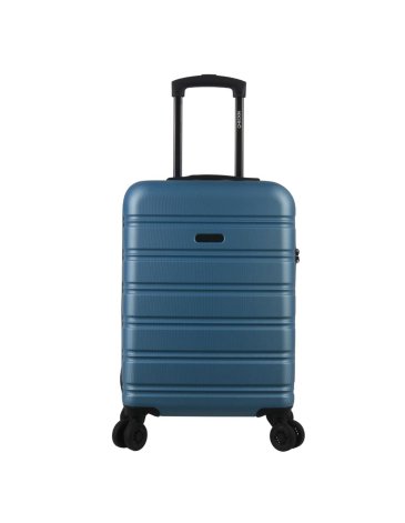 Valija CHECK IN HARD ABS Gris Azulado 20 pulg  4 ruedas dobles manija metalica extensible sin  expansion y cerradura de combinacion 55X35X25 cm x1u    - CHECK IN