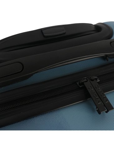 Valija CHECK IN HARD ABS Gris Azulado 20 pulg  4 ruedas dobles manija metalica extensible sin  expansion y cerradura de combinacion 55X35X25 cm x1u    - CHECK IN