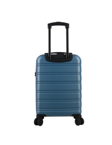 Valija CHECK IN HARD ABS Gris Azulado 20 pulg  4 ruedas dobles manija metalica extensible sin  expansion y cerradura de combinacion 55X35X25 cm x1u    - CHECK IN