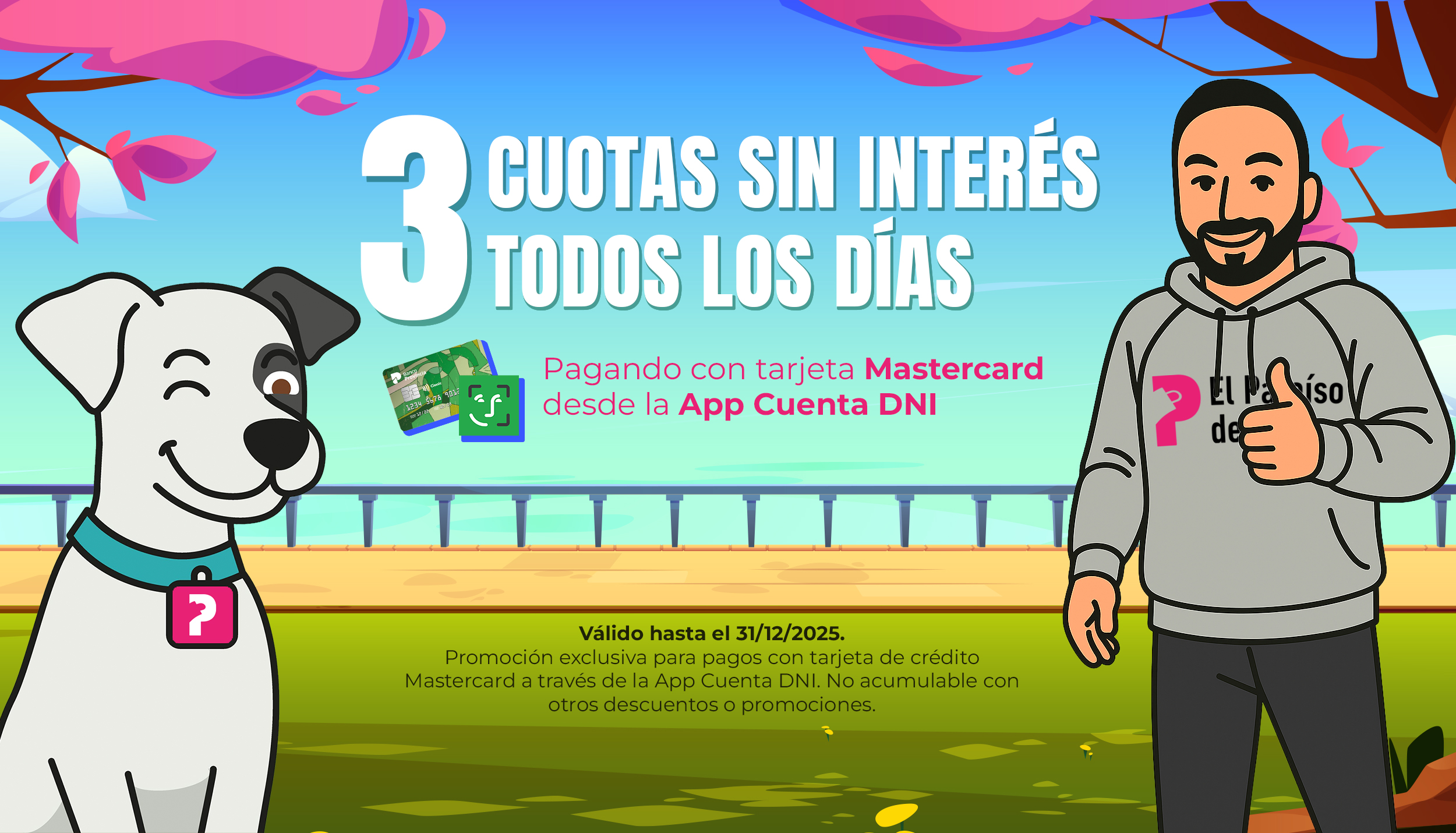 Venta por Mayor 3 Cuotas con cuenta DNI Mastercard