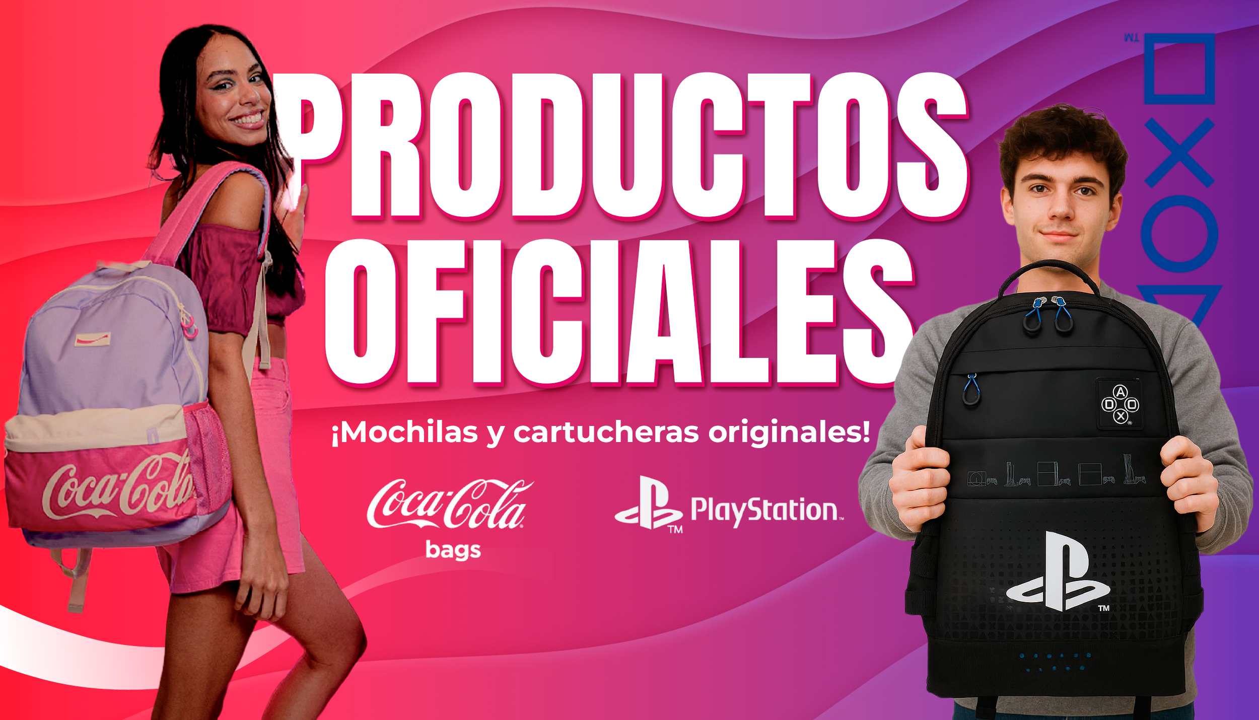 Distribuidor Oficial Sony Playstation y Coca Cola Mochilas